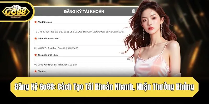 đăng ký go88 cách tạo tài khoản nhanh nhận thưởng khủng