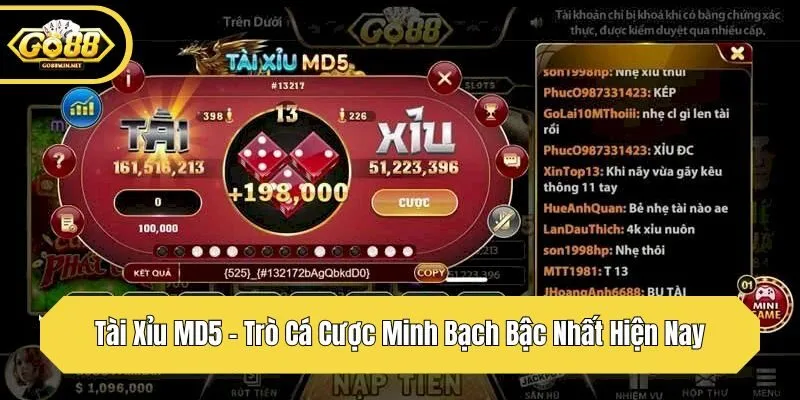 tài xỉu md5 trò các cược minh bạch bậc nhất hiện nay